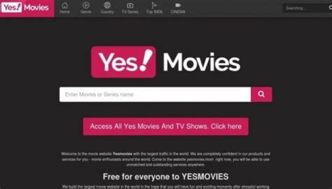 YesMovies Website .